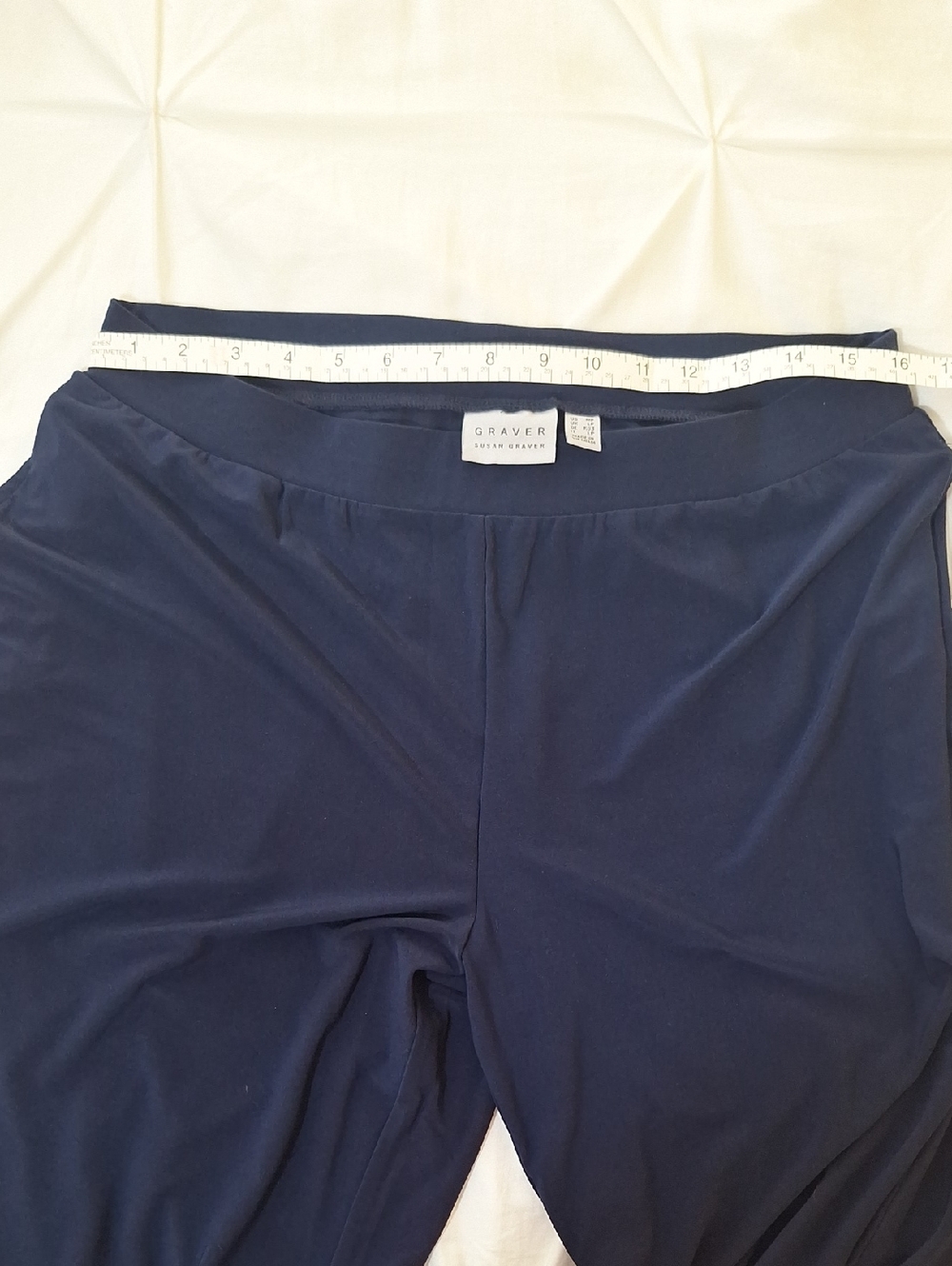 Susan Graver Navy Wide-Leg Women's Pants - Picture 2 of 6